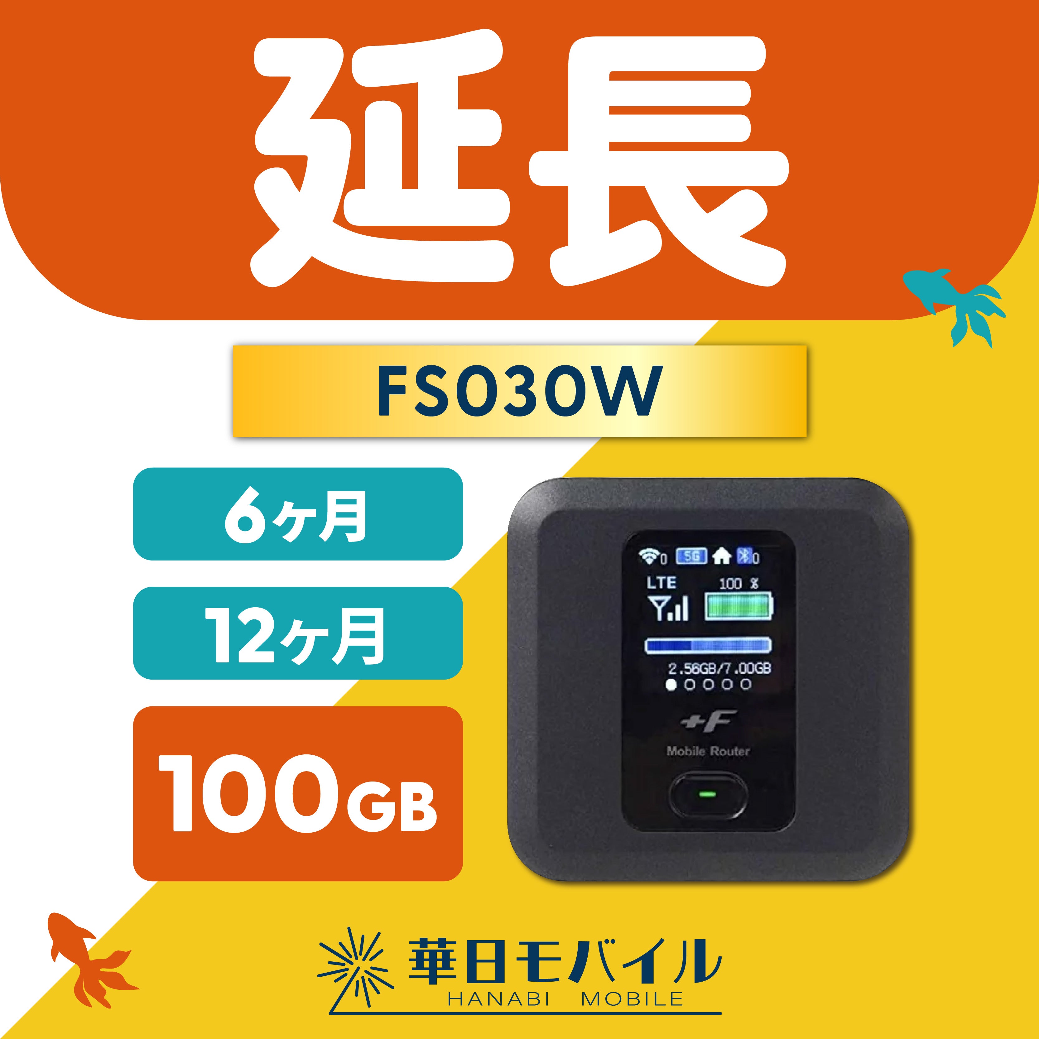 【延長】FS030W 100GB/月 Wi-Fiレンタル